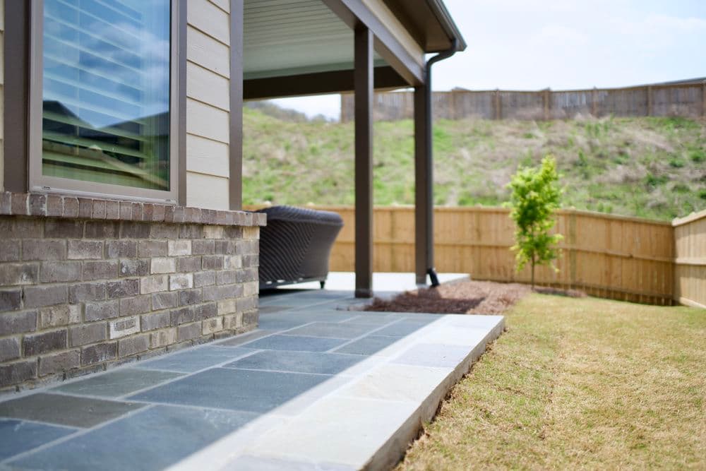 Gallery photos for Backyard Patio Build with Tile and Covered Overhang in Westover: Image #9