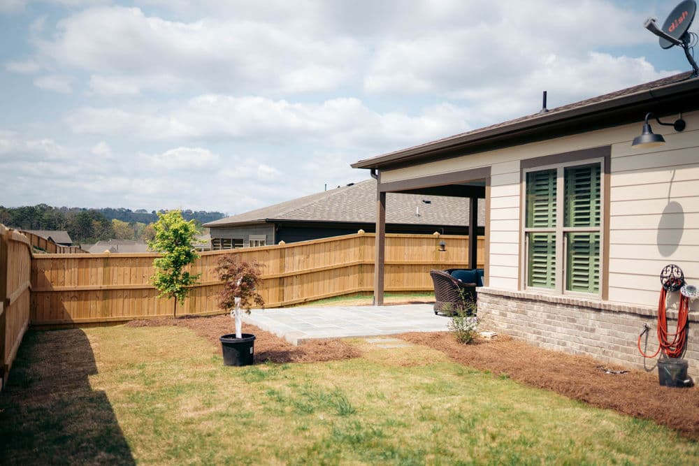 Gallery photos for Backyard Patio Build with Tile and Covered Overhang in Westover: Image #5